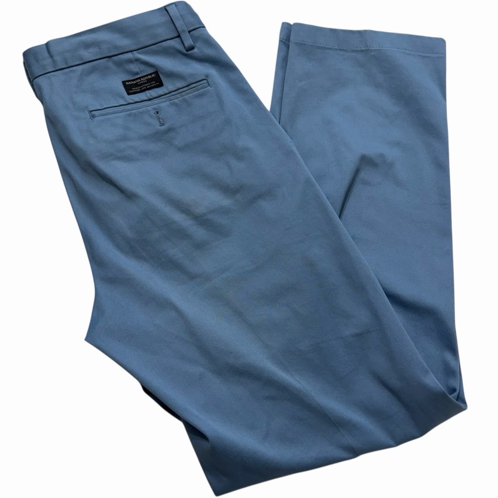 Banana Republic Aiden Chino Coastal Blue Stretch Pants Rapid movement